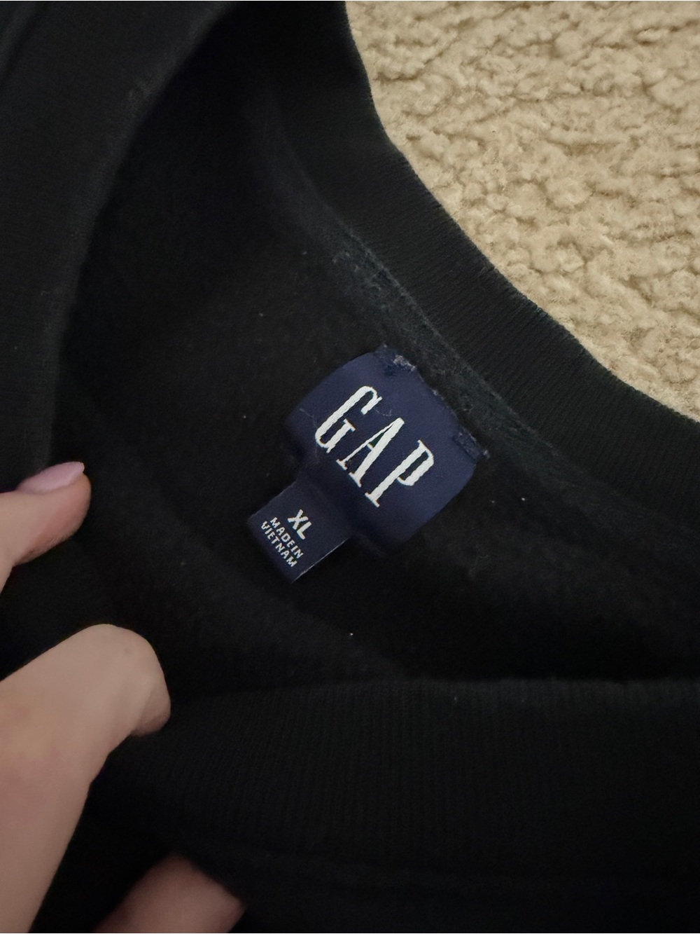 GAP Black Long-Sleeve Wide-Leg Jumpsuit - Picture 3 of 4